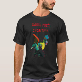Camiseta ciberfunk de corrida à bomba