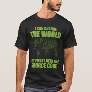 Camiseta Cibersegurança cibernética do código-fonte engraça