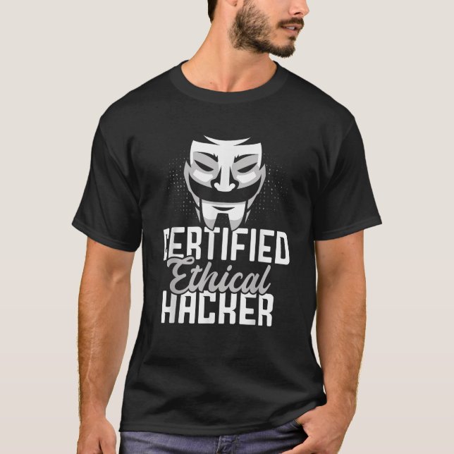 Camiseta Cibersegurança do hacker ético certificado Se (Frente)