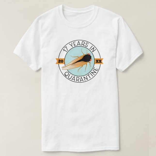 Camiseta Cicada Brood: 17 anos em T-Shirt em quarentena (Frente do Design)