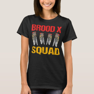 Camiseta Cicada Brood X Esquadrão Vermelho De Olhos Vermelh