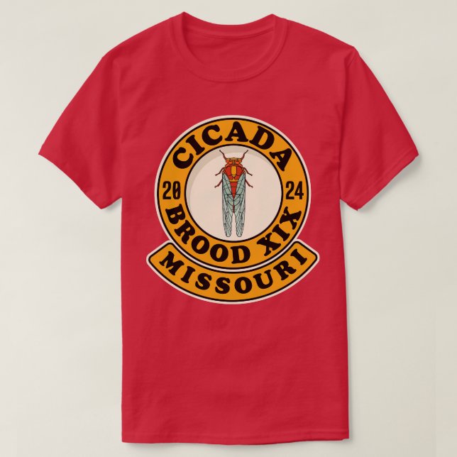 Camiseta Cicada Brood XIX Missouri (Frente do Design)