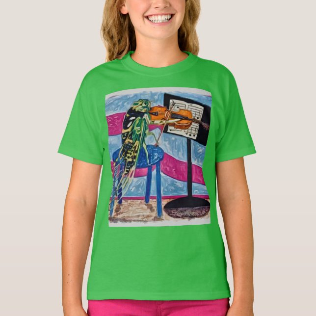 Camiseta Cicada Cassandra Reproduz A 🎻 Violina (Frente)