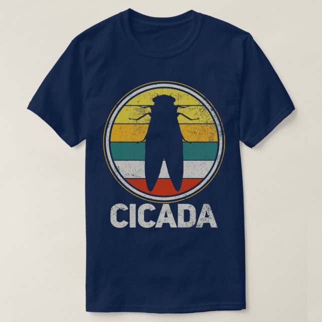 Camiseta Cicada Insect Entomologista Vintage (Frente do Design)