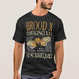 Camiseta Cicada Inseto 17 Anos Brood X Excelente Brood Orie