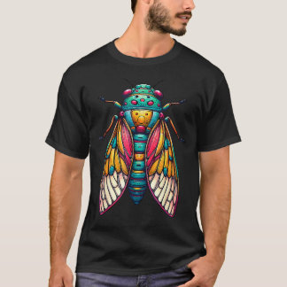 Camiseta Cicada Insetos Inseto Coloridos Homens da Cicada M