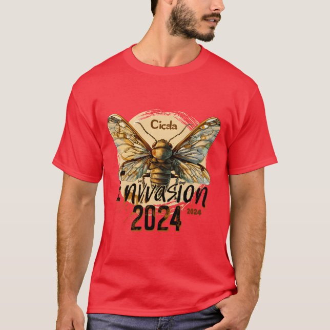 Camiseta Cicada Invasão 2024 Família de Chapéus de Summerou (Frente)