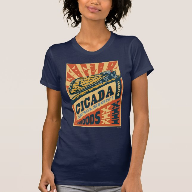 Camiseta Cicada Invasão 2024 - Letra Press (Frente)