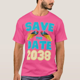 Camiseta Cicada Salvar a Data 2038 Devolução do Brood X 17