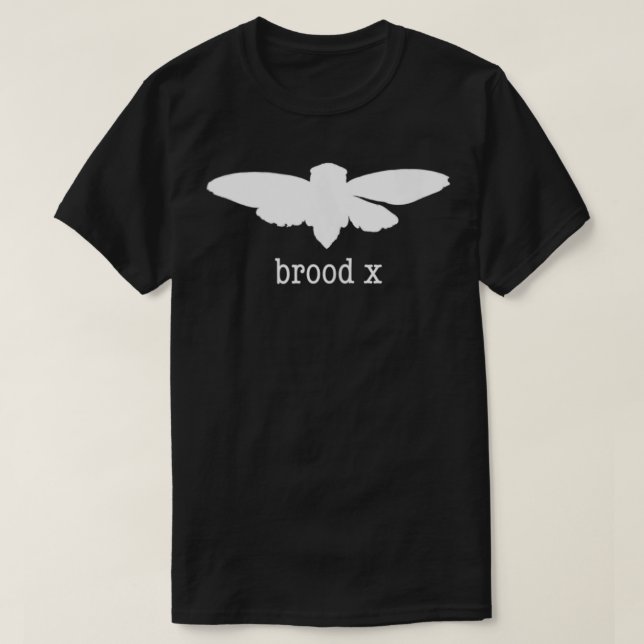 Camiseta Cicada Simples Silhouette Brood X (Frente do Design)