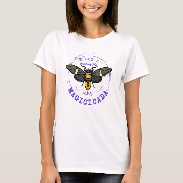 Camiseta Cicada Summer Brood X Magicicada 2021 Usa Bug Inse (Frente)