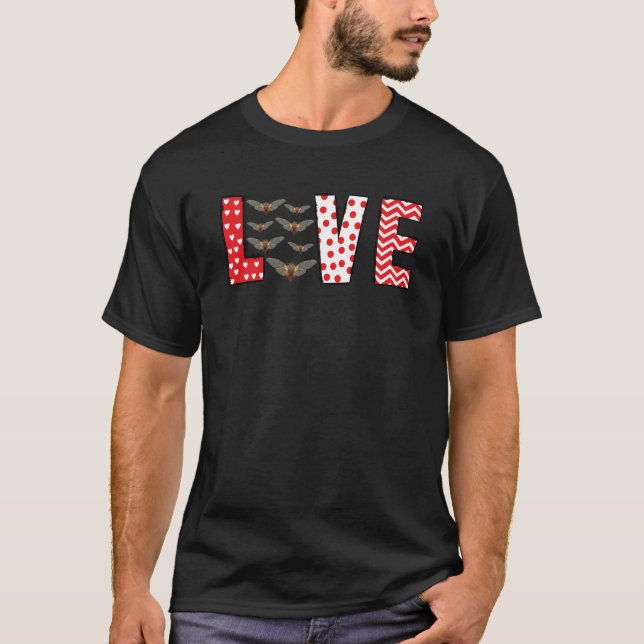 Camiseta Cicada Valentines Day Love Valentine Cute Hearts (Frente)