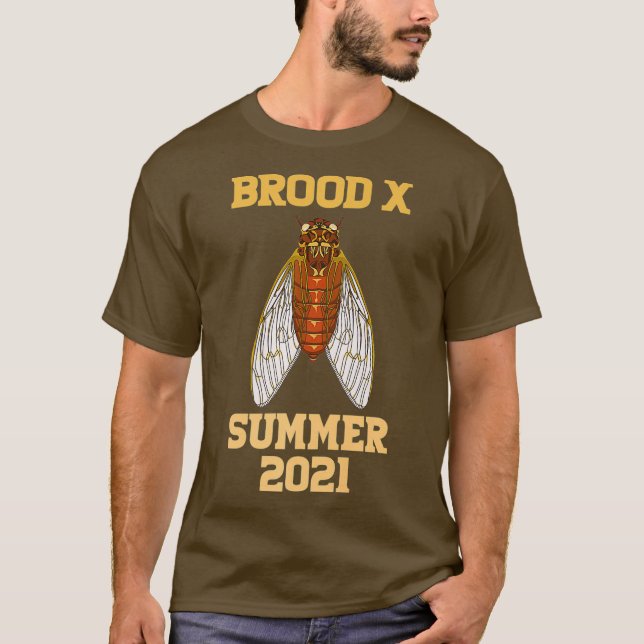 Camiseta Cicadas Brood X 2021 verão Insetos homens de cigar (Frente)