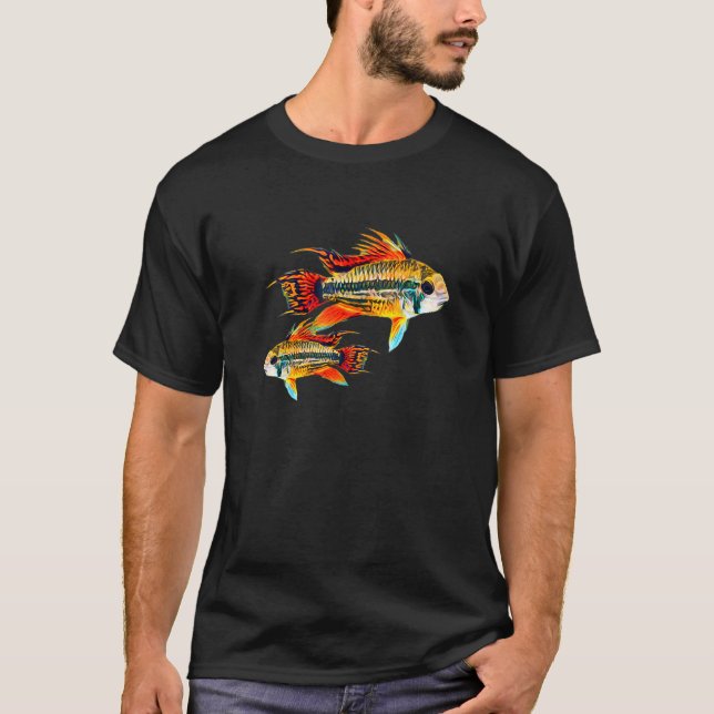 Camiseta Cichlid Apistogramma Cichlids Aquar (Frente)