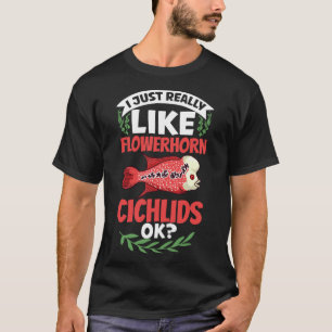 Camiseta Cichlid Fish Cichlid Aquarium Comida Proprietário
