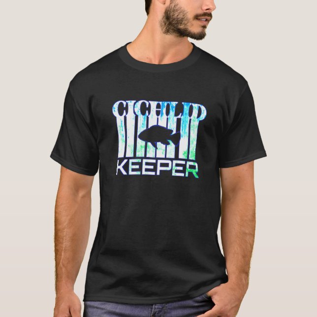 Camiseta Cichlid Keeper Espalhando Aquário Cichlive Fish Br (Frente)