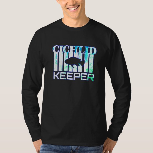 Camiseta Cichlid Keeper Espalhando Aquário Cichlive Fish Br (Frente)