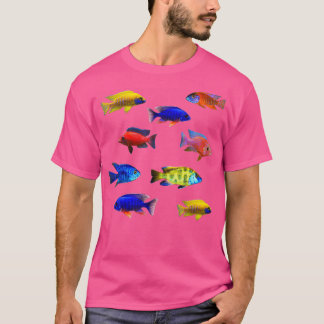 Camiseta Cichlides Africanos Cichlids Paquock Haps Aquarium