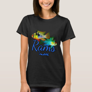 Camiseta Cichlids Adorcendo Tanque De Peixes Azuis Alemão