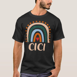 Camiseta Cici Rainbow Vovó Bonito Dia de as mães Engraçado 