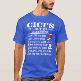 Camiseta Cici vovó Checklist Vovó Dia de as mães diversão