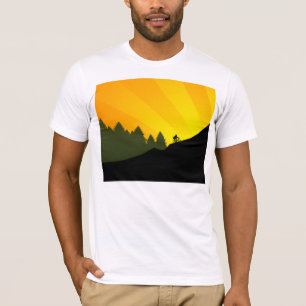 Camiseta ciclagem: rayz da montanha: