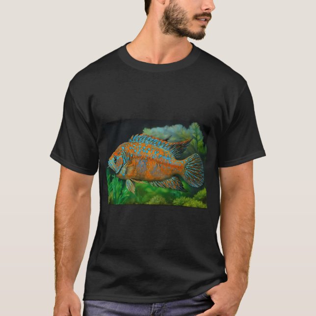 Camiseta Ciclídeo de borda preta (Frente)