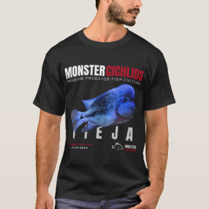 Camiseta Ciclídeos Monstros Peixes Predadores Vieja