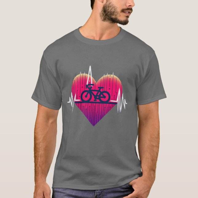 Camiseta Ciclismo com ECG e paixão por este esporte (Frente)