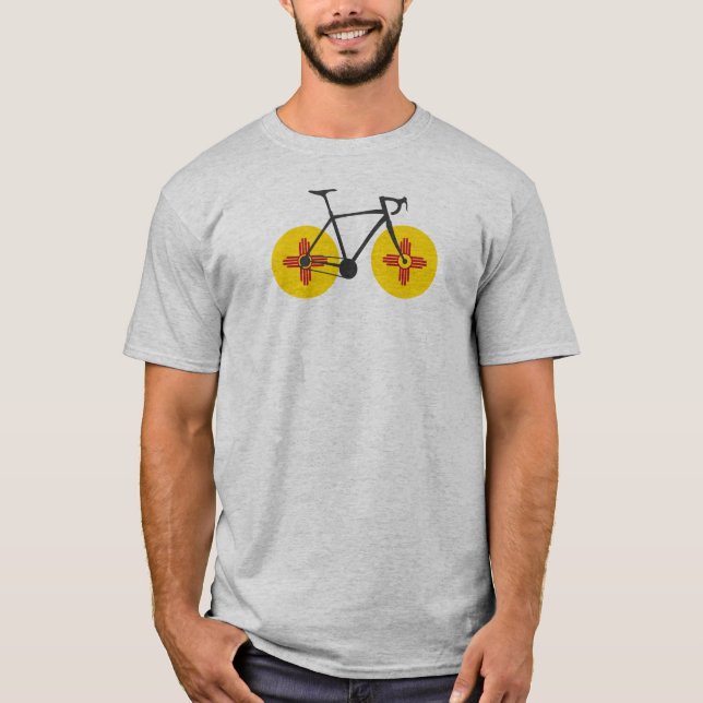 Camiseta Ciclismo da bandeira de New mexico (Frente)
