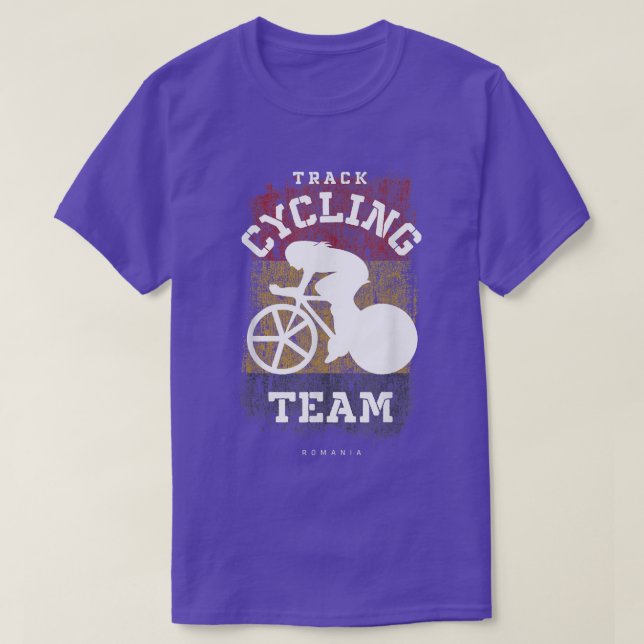 Camiseta Ciclismo de bicicleta rodoviária na Romênia (Frente do Design)