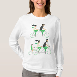 Camiseta Ciclismo de Bicicleta Tandem Familiar