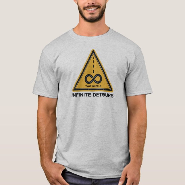 Camiseta Ciclismo de Dois Rodas com Desvios Infinitos (Frente)