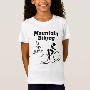 Camiseta Ciclismo de Montanha é Meu Jogo! Para Meninas