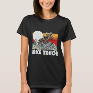 Camiseta Ciclismo de Montanha em Lake Tahoe Vibração Vintag