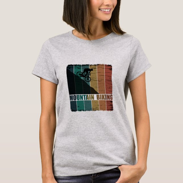 Camiseta Ciclismo de Montanha MTB Vintage Downhill (Frente)