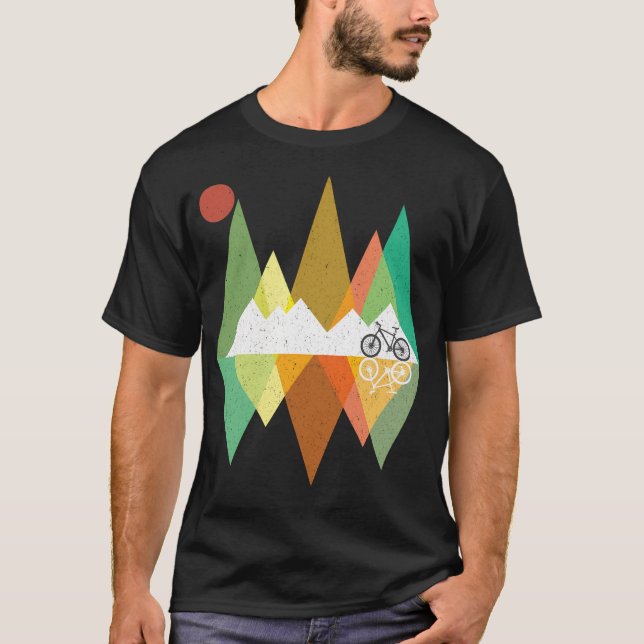 Camiseta Ciclismo de Montanha nas Montanhas (Frente)