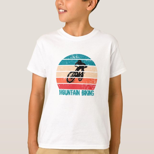 Camiseta Ciclismo de Montanha Vintage Downhill (Frente)