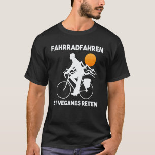 Camiseta Ciclismo é ciclistas veganos andando