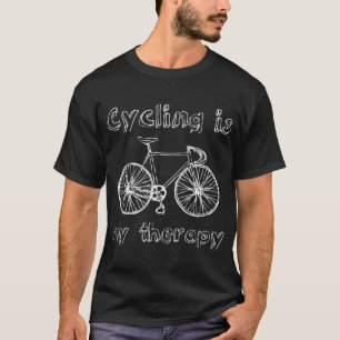 Camiseta Ciclismo é minha terapêutica Engraçada bicicleta e