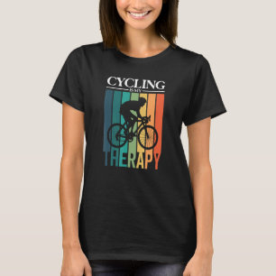 Camiseta Ciclismo É Minha Terapia, Silhouette Ciclista