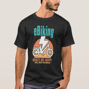 Camiseta Ciclismo Elétrico Sarcástico Bicicleta Elétrica Pi