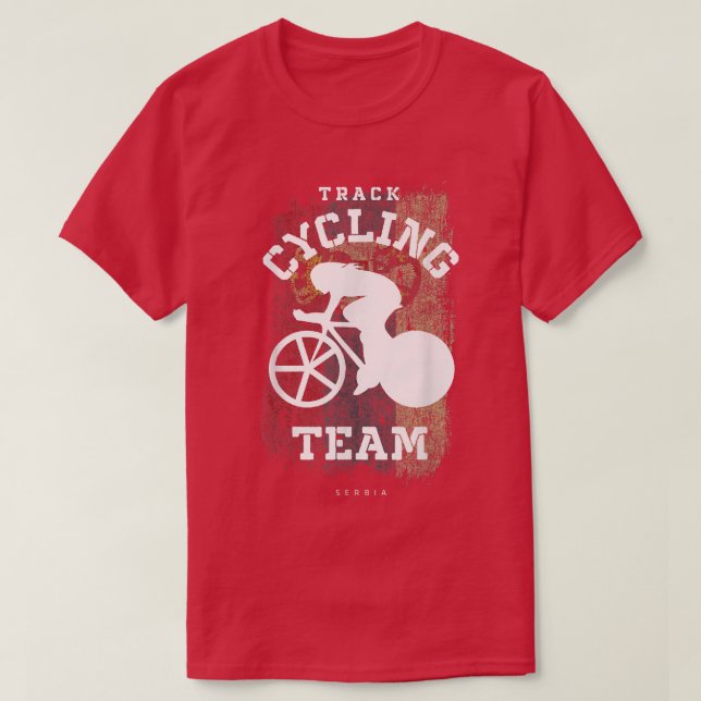 Camiseta Ciclismo em bicicleta rodoviária na Sérvia (Frente do Design)