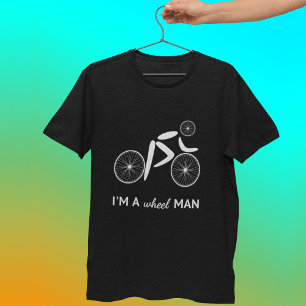 Camiseta Ciclismo engraçado do homem da roda