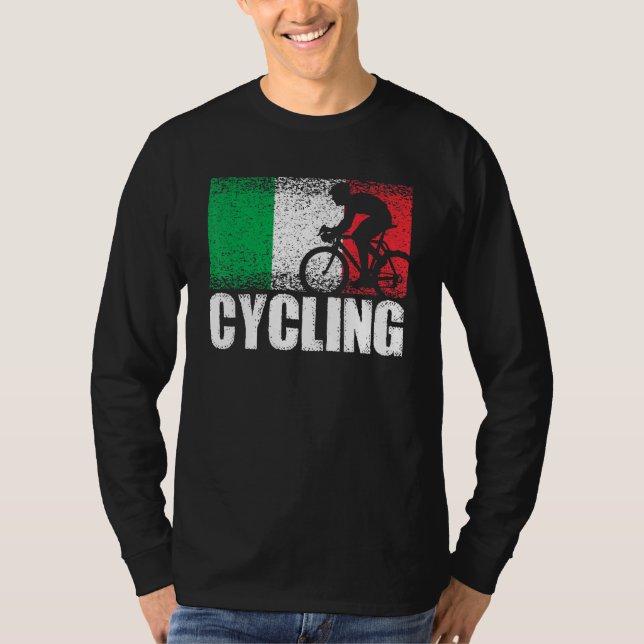 Camiseta Ciclismo Esporte Itália Bandeira Corrida de Bicicl (Frente)