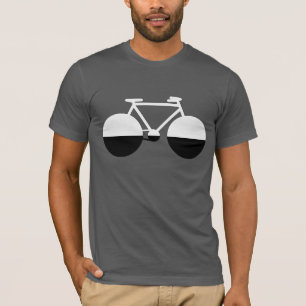 Camiseta ciclismo meio preto/meio branco