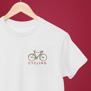 Camiseta Ciclismo. Na moda de bicicleta simples