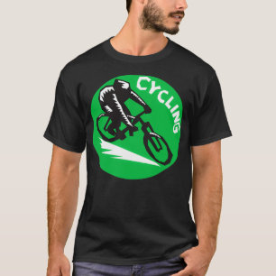 Camiseta Ciclista Andando Uma Bicicleta De Corrida Em Estil