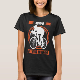 Camiseta Ciclista Bicicleta Andando Rápido Distante