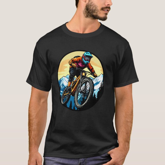 Camiseta Ciclista de Bicicleta de Montanha (Frente)